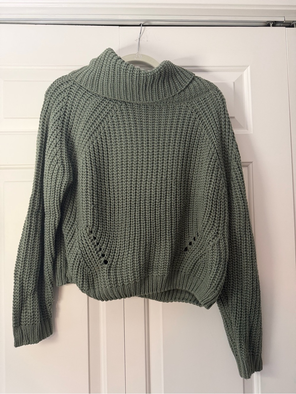 moon & madison Sage Green Chunky Turtleneck Sweater